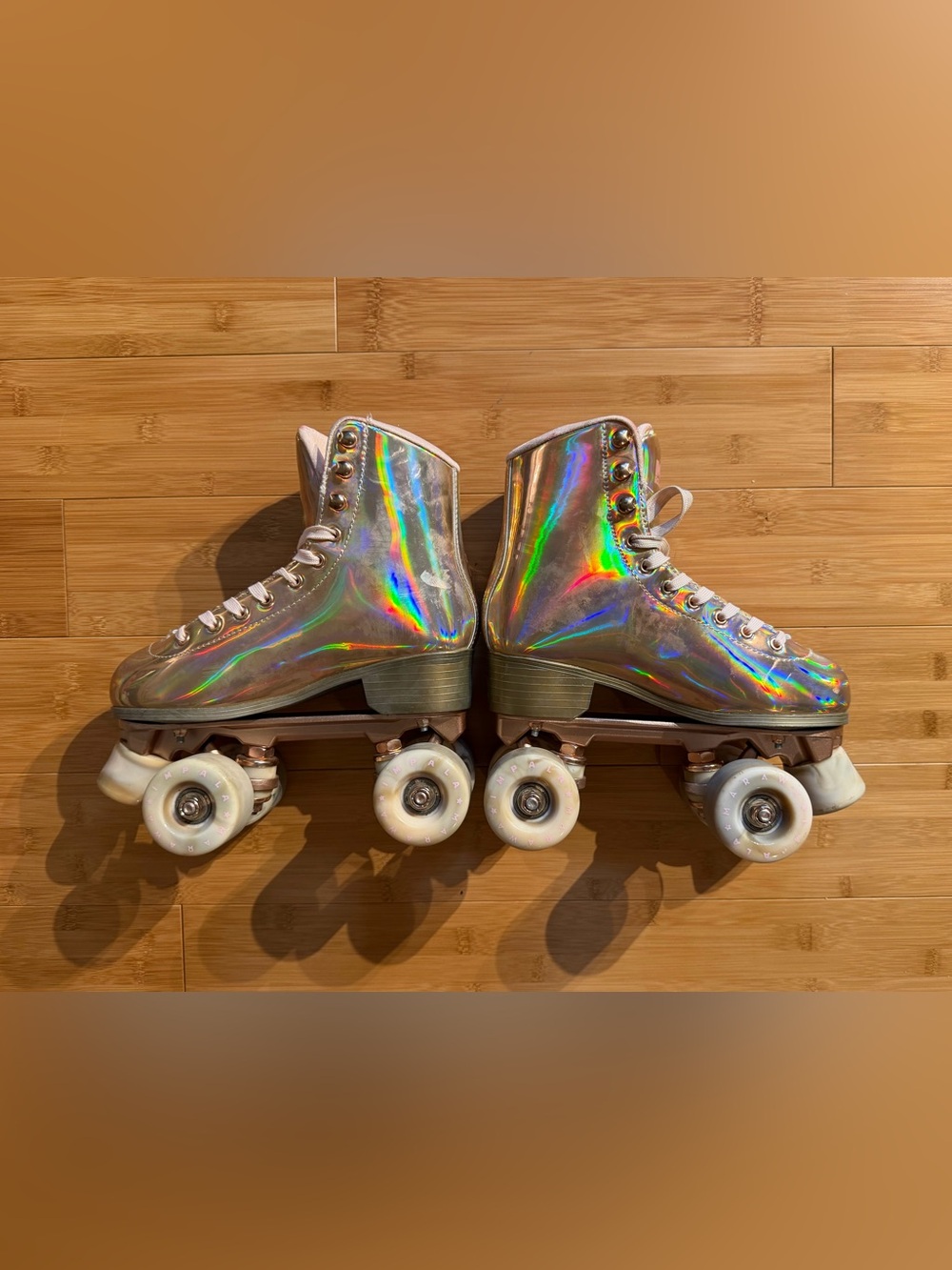 Impala Pink Iridescent Roller Skates – Size 5 Women’s - Picture 3 of 6